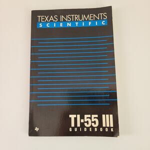 Vintage Texas Instrument Scientific TI-55 III guidebook 1986